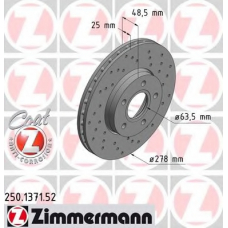 250.1371.52 ZIMMERMANN Тормозной диск