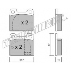 009.0 TRUSTING Комплект тормозных колодок, дисковый тормоз