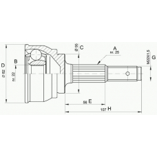 CVJ5163.10 OPEN PARTS Шарнирный комплект, приводной вал