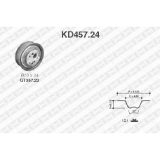 KD457.24 SNR Комплект ремня грм