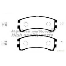 N011-87 ASHUKI Комплект тормозных колодок, дисковый тормоз