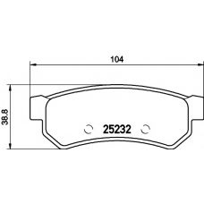 T2098 PAGID Комплект тормозных колодок, дисковый тормоз