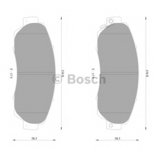 0 986 AB2 374 BOSCH Комплект тормозных колодок, дисковый тормоз