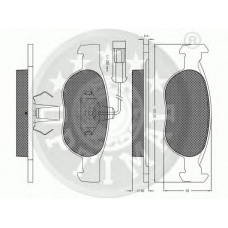 10140 OPTIMAL Комплект тормозных колодок, дисковый тормоз