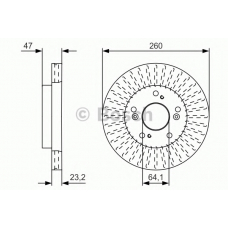 0 986 479 U92 BOSCH Тормозной диск