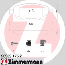 23959.175.2 ZIMMERMANN Комплект тормозных колодок, дисковый тормоз