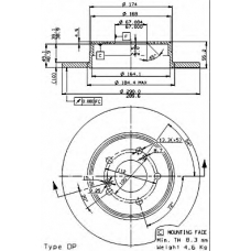 BS 7640 BRECO Тормозной диск