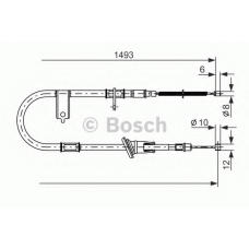 1 987 477 055 BOSCH Трос, стояночная тормозная система