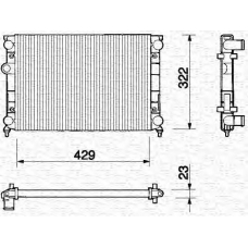 350213214000 MAGNETI MARELLI Радиатор, охлаждение двигателя