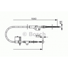 1 987 477 752 BOSCH Трос, стояночная тормозная система