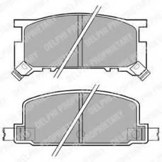 LP634 DELPHI Комплект тормозных колодок, дисковый тормоз