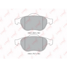 BD-6312 LYNX Комплект тормозных колодок, дисковый тормоз