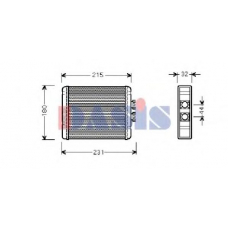 489005N AKS DASIS Теплообменник, отопление салона