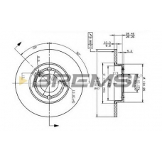 DBA795S BREMSI Тормозной диск