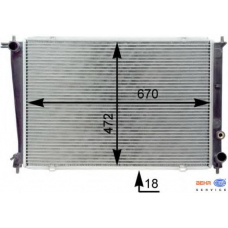 8MK 376 763-091 HELLA Радиатор, охлаждение двигателя