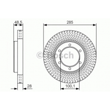 0 986 479 T45 BOSCH Тормозной диск