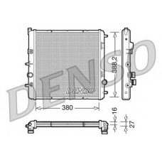 DRM07003 DENSO Радиатор, охлаждение двигателя