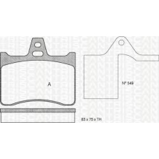 8110 38004 TRIDON Brake pads - rear