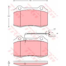 GDB1644 TRW Комплект тормозных колодок, дисковый тормоз