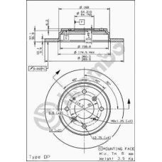 08.9139.10 BREMBO Тормозной диск