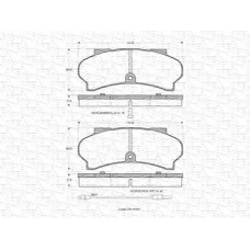 363702160830 MAGNETI MARELLI Комплект тормозных колодок, дисковый тормоз