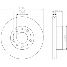 MDC2154 MINTEX Тормозной диск