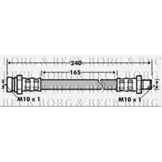 BBH7507 BORG & BECK Тормозной шланг