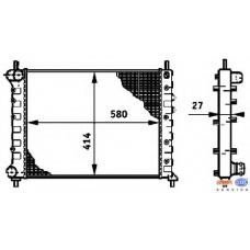 8MK 376 719-251 HELLA Радиатор, охлаждение двигателя