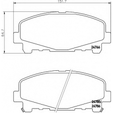 8DB 355 013-881 HELLA Комплект тормозных колодок, дисковый тормоз