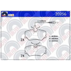 20256 GALFER Комплект тормозных колодок, дисковый тормоз