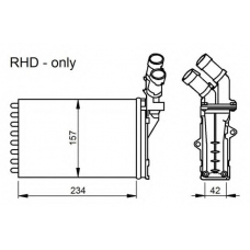 58034 NRF Теплообменник, отопление салона