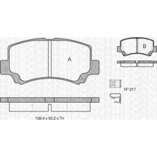 8110 69006 TRIDON Brake pads - front