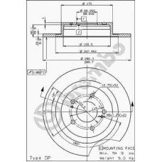 08.5295.10 BREMBO Тормозной диск