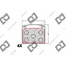 BP1730 DJ PARTS Комплект тормозных колодок, дисковый тормоз