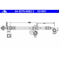 24.5270-0582.3 ATE Тормозной шланг