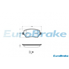 5501222258 EUROBRAKE Комплект тормозных колодок, дисковый тормоз