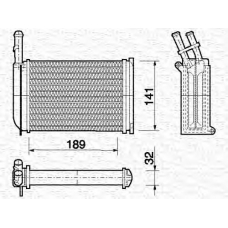 350218153000 MAGNETI MARELLI Теплообменник, отопление салона