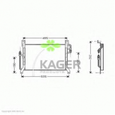 94-5873 KAGER Конденсатор, кондиционер