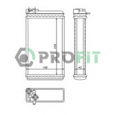 PR 5039N1 PROFIT Теплообменник, отопление салона