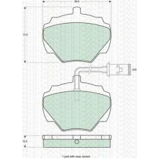 8110 17007 TRIDON Brake pads - rear