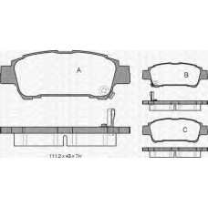 8110 13027 TRIDON Brake pads - rear