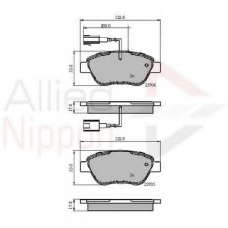 ADB12047 COMLINE Комплект тормозных колодок, дисковый тормоз