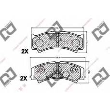 BP1425 DJ PARTS Комплект тормозных колодок, дисковый тормоз