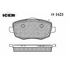181621 ICER Комплект тормозных колодок, дисковый тормоз