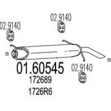 01.60545 MTS Глушитель выхлопных газов конечный