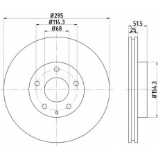 8DD 355 120-451 HELLA Тормозной диск