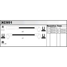 XC951 QUINTON HAZELL Комплект проводов зажигания