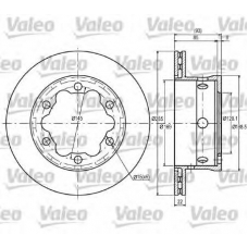 187081 VALEO Тормозной диск