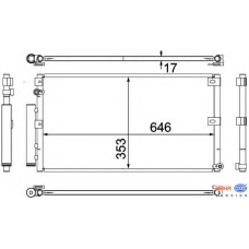 8FC 351 307-121 HELLA Конденсатор, кондиционер