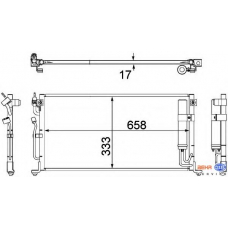 8FC 351 304-441 HELLA Конденсатор, кондиционер